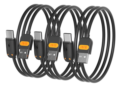 Cable Usb Tipo C De Carga Rápida, 3 Piezas