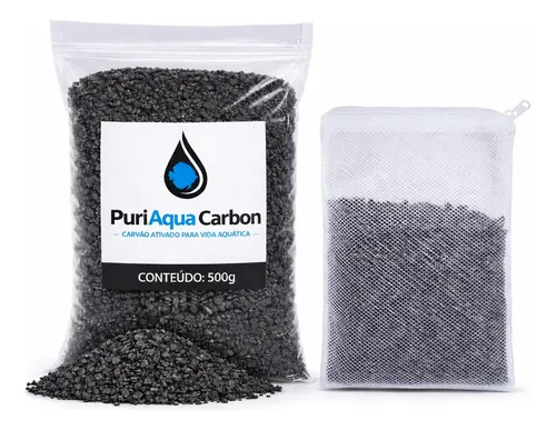 Carvão Ativado 500g Elimina Odor Filtragem Química + Bolsa