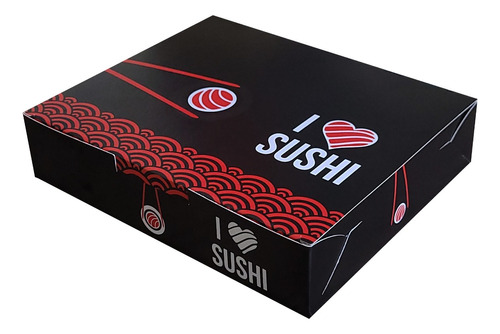 Embalagem Caixa Comida Japonesa Sushi Oriental G - 50 Unid