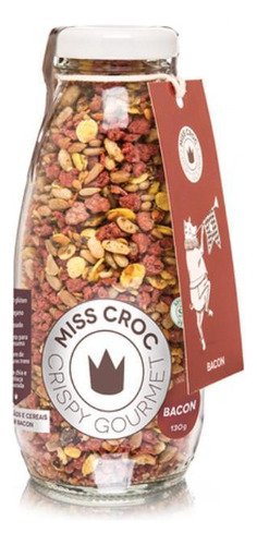 Kit 2 Granola Crispy Bacon Sem GlĂșten Garrafa Miss Croc 130g