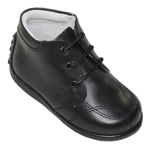 Bota Casual Vestir Andanene Niño Negro Piel 4036n07 T12-15