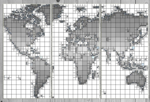 Cuadro 60x90cm Mapa Mundo Planos Planisferio M8