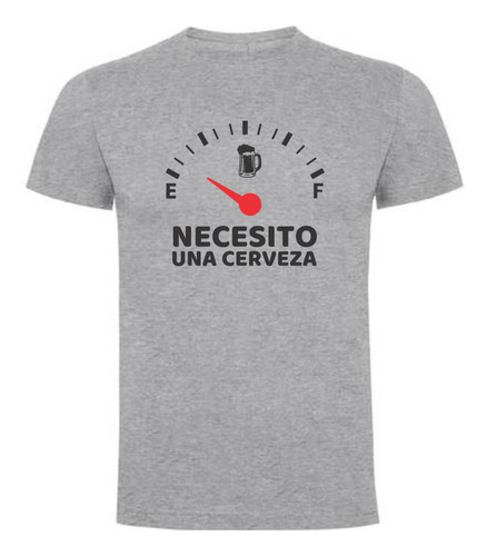 Polera 100% Algodon Con Estampado Necesito Una Cerveza - 03