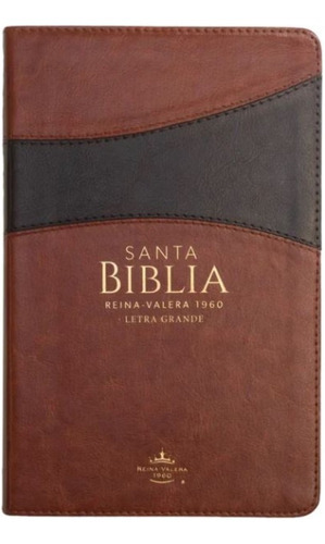 Biblia Rv60 Clásica Manual Marrón Café Letra Grande Símil Piel, De Rvr 1960. Editorial Abba, Tapa Blanda En Español, 2022