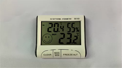 Estación Meteorológica Interior y Exterior con Sensor Inalámbrico al Aire Libre Termometro Ambiental con Botón Táctil Monitor de Temperatura y Humedad