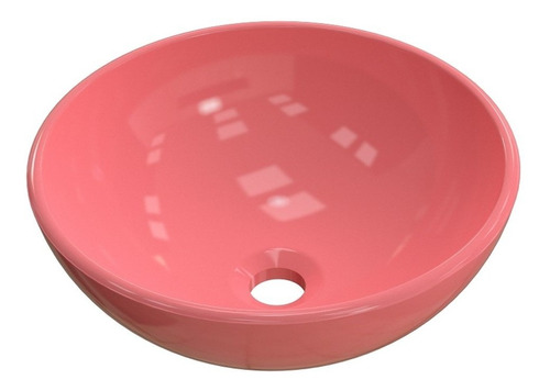 Cuba Pia De Apoio Para Banheiro Redonda Bowl 30 C08 Rosa - M Acabamento Hard Lacca PU