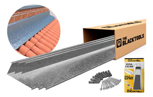 Kit Rufo Externo 6mt Corte 20 Galvanizado Uso Em Construção
