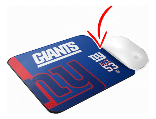 Mousepad Personalizado New York Giants Con Tu Nombre