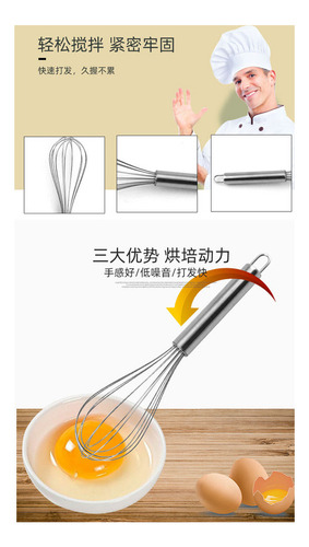 Batidor Manual Para Cocina, Ideal Para Crema Y Mezclas