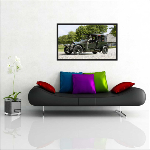 Quadro Carro Vintage Salas Interiores Decoração Moldura Tt06