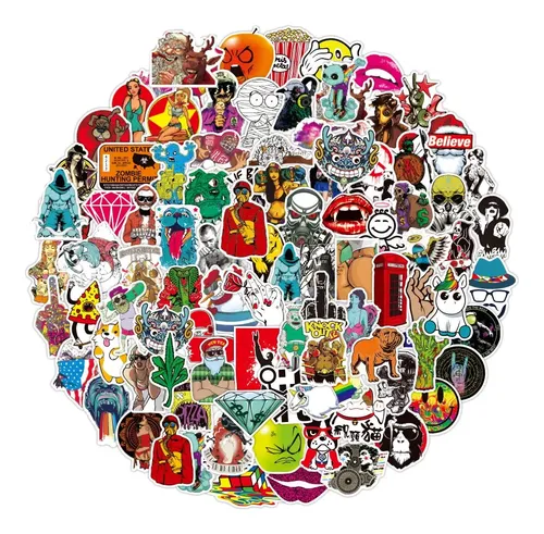 Set De 100 Pegatinas Memes Divertidas – Vinilo Impermeable Para Portátil, Coche, Bicicleta, Monopatín, Incluye Pegatinas De Perros Y Para Profes