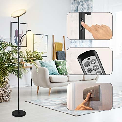 Soarz Torchiere Lampara Pie Led Lectura Ajustable 2000 Luz