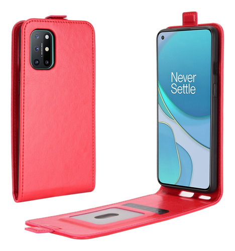 Funda De Cuero Tpu Con Tapa Vertical Para Oneplus 8t R64