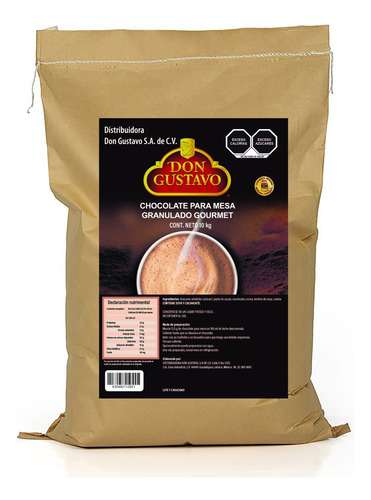 Chocolate Don Gustavo Gourmet 10 Kg. (5  Costales)