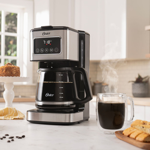 Oster® Bvstdc4403 Cafetera Programable 12 Tazas, Negro Y Ace