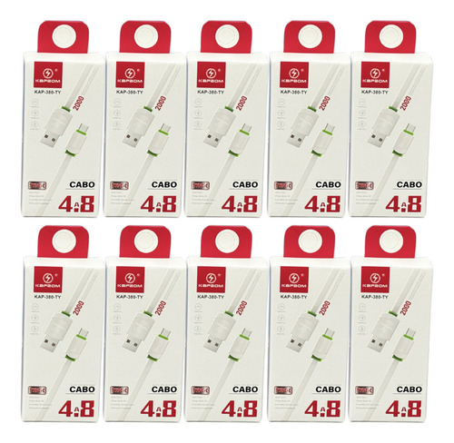 Kit 10 Cabos Tipo C 2 Metros Celular E Dados Atacado
