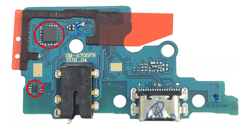 Flex Centro Carga Usb Microfono Jack Para Galaxy A70 A705