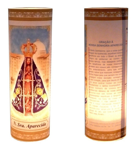 3 Velas Votivas 7 Dias Imagem Nossa Senhora Aparecida Oração