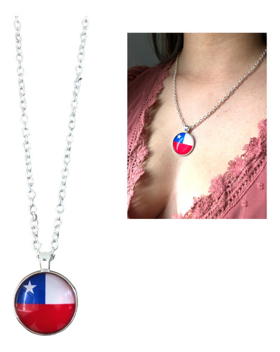 Collar - Cadena Con Colgante De Chile Fiestas Patrias 18 Sep