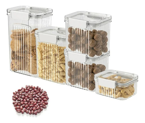 5pz Juego De Recipientes Herméticos Para Alimentos