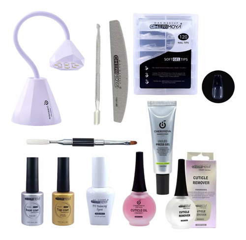 Kit De Soft Gel Press Gel Solido Cherimoya Lampara Soft Gel