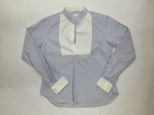 Camisa E. Tautz Azul A Rayas Mujer Talla 14 - Nueva