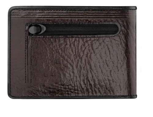 Kit Carteira Masculina Com Chaveiro Mitty Em Couro - M1ch Cor Marrom-marrom