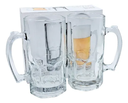 comprar Chop Para Cerveza O Fernet X 2 De 1 Litro Color Vidrio