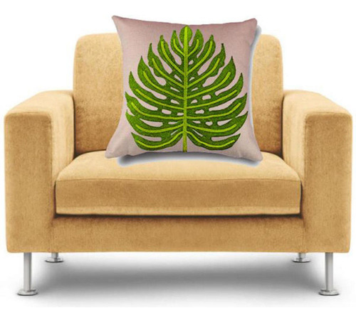 43*43cm Nepal Hoja De Bordado De Algodón De Lino De La Funda