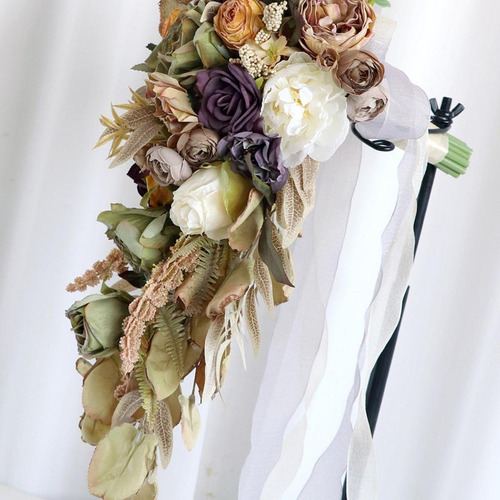Bouquet Bouquet Novia Sosteniendo El Ramo Elegantes Flores