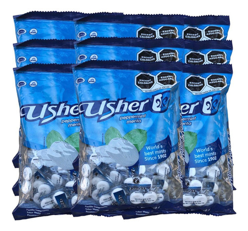 Usher Caramelo Pastilla Menta 3600 Pz De 2 Pastillas C/u