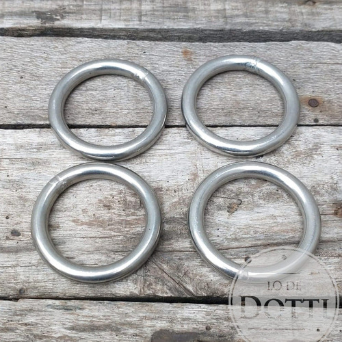 Imagen 2 de 5 de Argollas Lisas De Acero Inoxidable Lisas 38mm