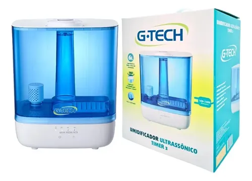 Umidificador De Ar Timer 2 Ultrassônico Azul G-Tech Bivolt