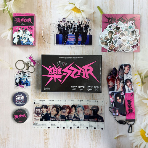 Tarjeta Autoadhesiva Stray Kids Star Kpop Con Forma De Llave