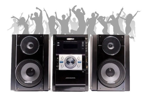 Minicomponente Daewoo Audio Bluetooth Karaoke Usb Dvd Radio Color Negro Potencia Rms 200 W