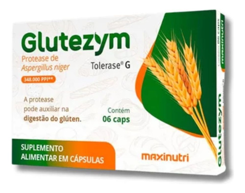 Glutezym  Protease de Aspergillus - 06 Cáps Maxinutri