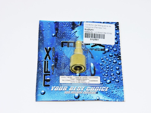 Imagem 3 de 3 de Conector Fêmea ¼ P/ Mangueira Combustível Suzuki Até 65hp