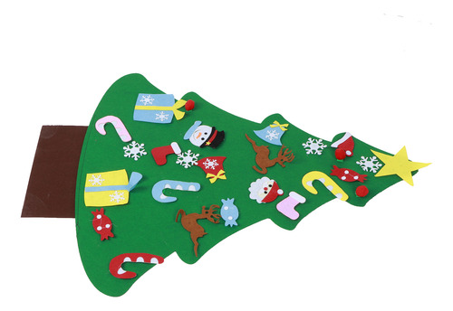 Set De Árbol De Navidad De Fieltro Para Colgar En La Pared,