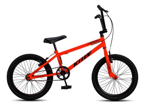 Bicicleta  KRW BMX aro 20 1v freios v-brakes e v-brake cor laranja/preto