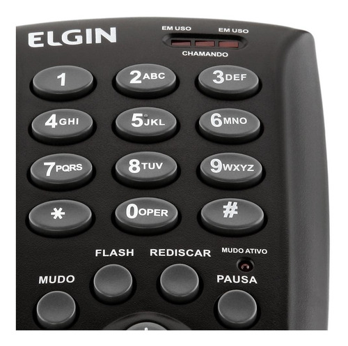 Telefone Elgin Headset Com Base Discadora Hst-6000 Preto