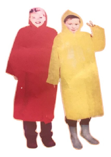 Poncho Impermeable Capa De Lluvia Emergencia Niños Finitos