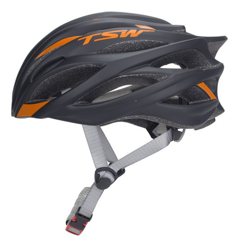 Capacete Tsw Team Plus Preto/laranja