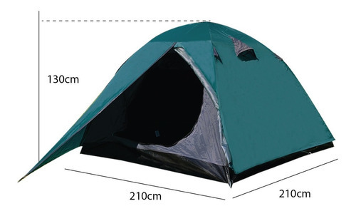 Carpa Iglú Para 4 Personas Reforzada + Sobretecho + Abside Color Verde/gris