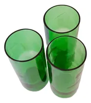 Comprar Vasos De Vidrio Artesanales Botellas Recicladas Cortadas X5