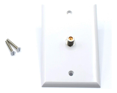 Jack De Pared De Video Blanco Para Cable Coaxial F Tipo De 3