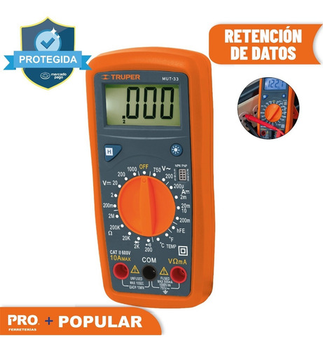 Imagen 1 de 9 de Multímetro Digital Junior 10401