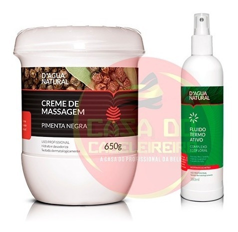 Creme De Massagem Pimenta Negra+ Fluído Termo Ativo