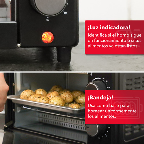Rca Horno Eléctrico De Doble Resistencia (9 Litros) Rc-9l