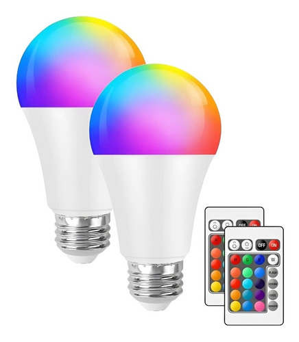 Ampolletas Led Rgb Para Fiestas Y Tiktok - Pack X2