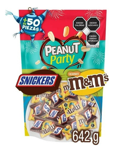Surtido De Chocolates Mars Peanut Party Snickers Y M&m's 50